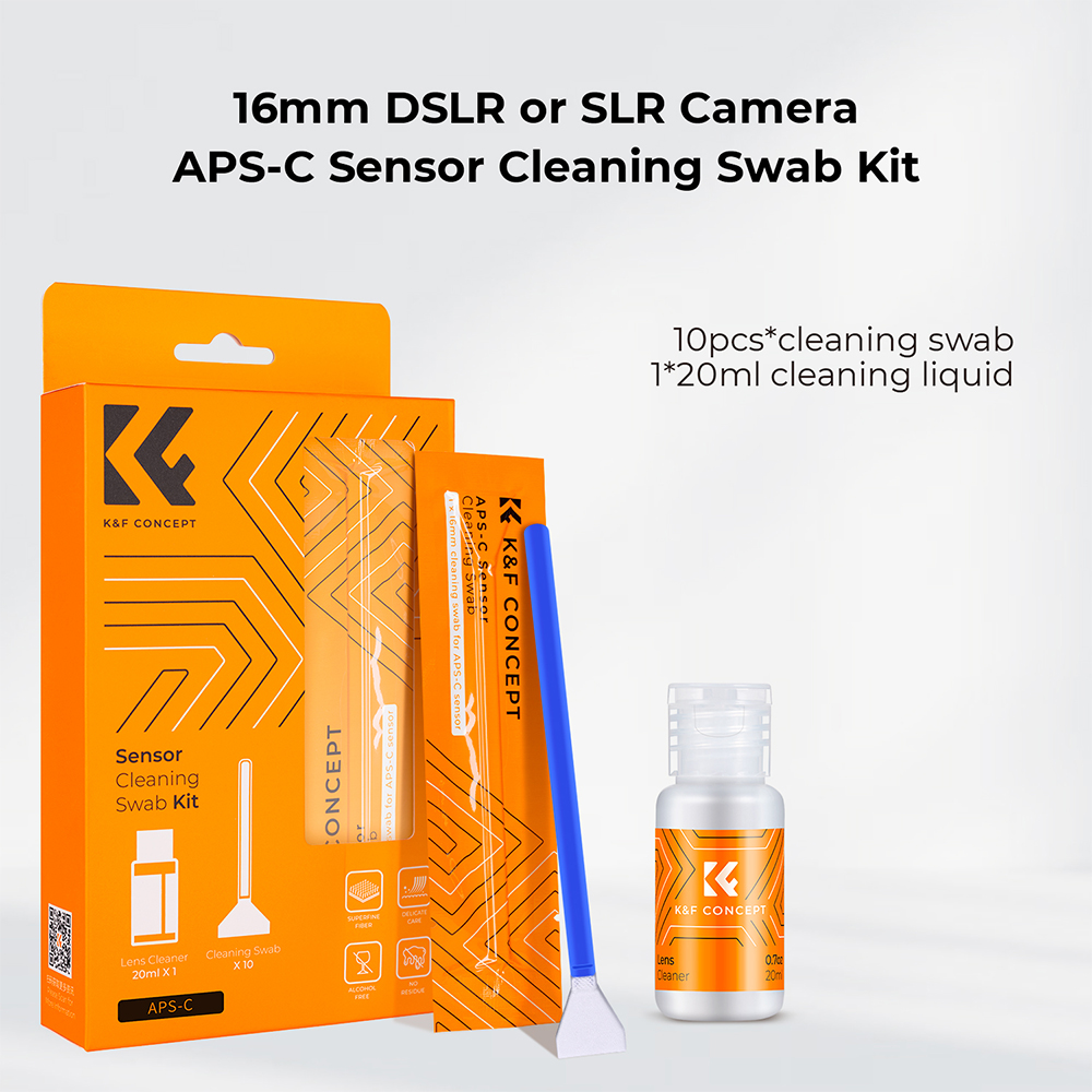 K&F Concept set za čišćenje APS-C senzora (10 štapica, tecnost) SKU.1616 - 2